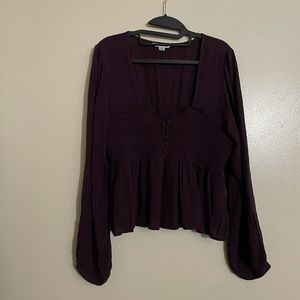 AMERICAN EAGLE Flowy Long Sleeve Top